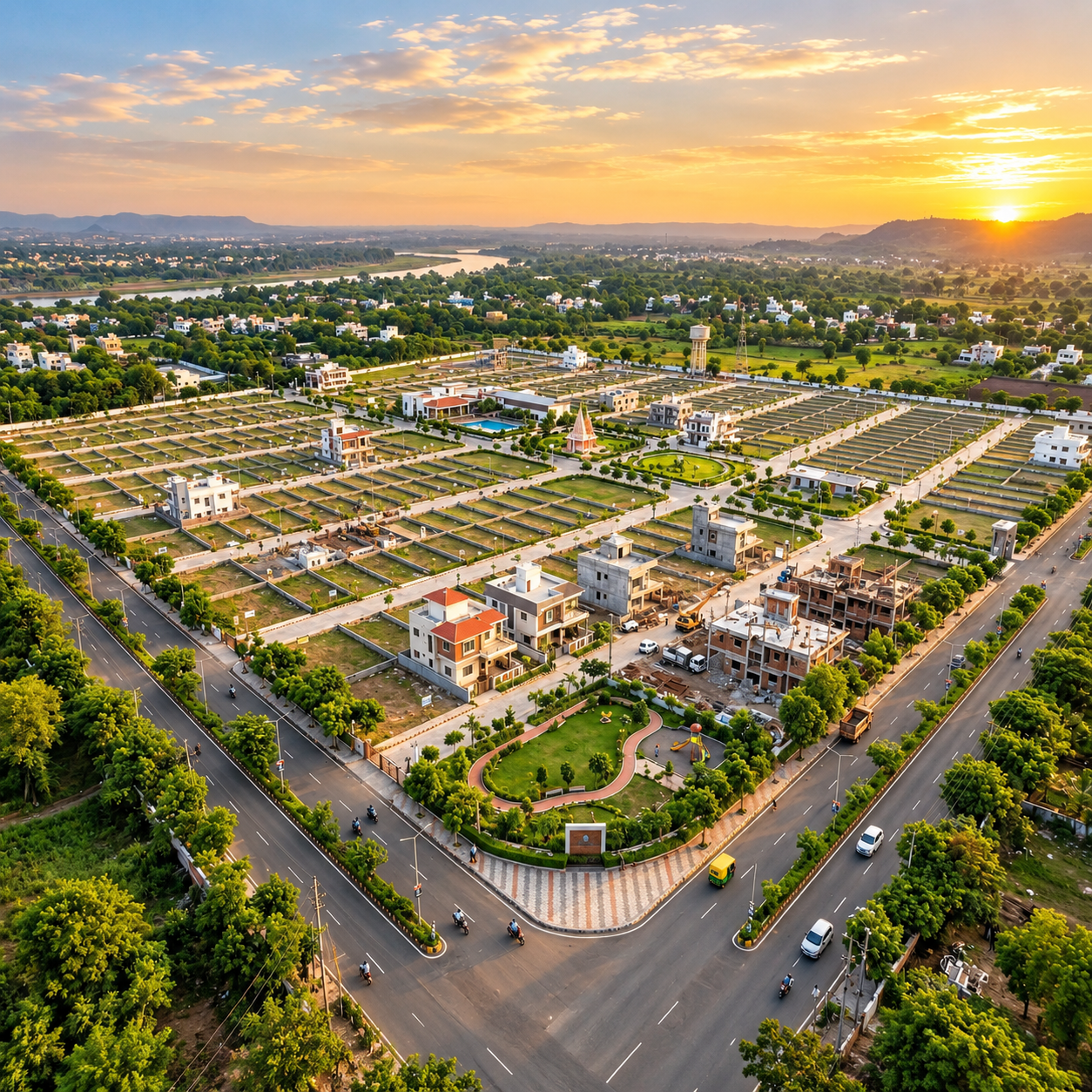 Open plot layout near Hyderabad