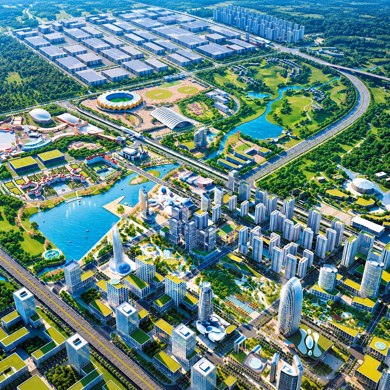 Apartment towers in Kokapet, Hyderabad